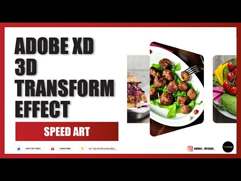 Adobe XD 3D Transform Effect Speed Art