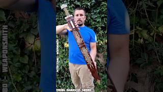 Astrid - viking damascus sword Length: 970 mm, Blade length: 802 mm,Blade width at the guard: 64 mm
