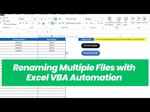 Renaming Multiple Files with Excel VBA Automation