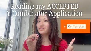 Reading my ACCEPTED y combinator application | how to get into YC