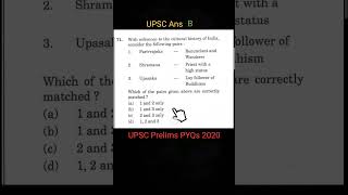 Part 10 : UPSC Pyqs 2020 | Ancient history | UPSC CSE preparation #upscpyqs