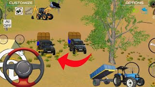 Black Scorpio And Black Thar Race On Full Loaded Trolley! #IndianVehicle3D #VehicleSimulator