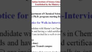 ugc guidance on IISER admission