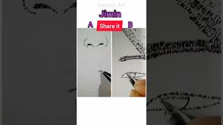 A Or B | 💜ᗷTS⟭⟬💜Jimin drawing | Soren's Art #bts #btsdrawing #jimin #drawing #sjram #shorts