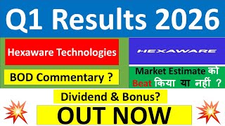 HEXAWARE TECHNOLOGIES Q1 results 2026 | HEXAWARE results today | HEXAWARE TECHNOLOGIES Share News