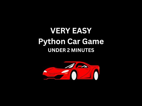 Car Game in Python in under 2 minutes