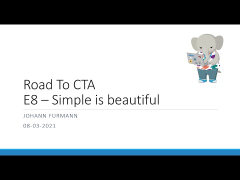 Road To CTA E8 Simple is beautiful