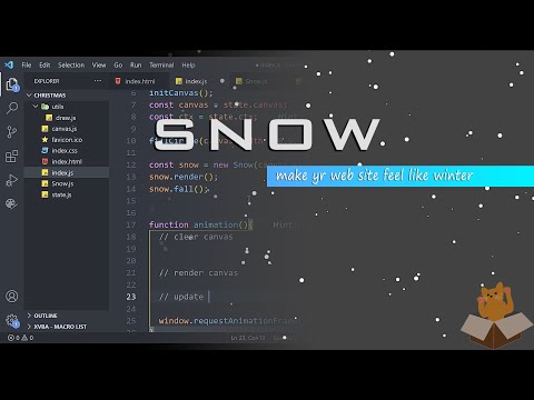 JavaScript Tutorial - How To Make Snow Effect #javascript #coding #programming