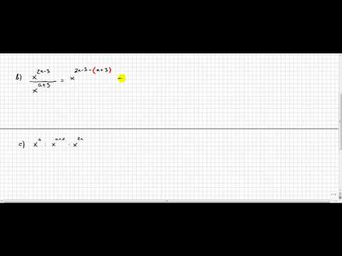 Potenzgesetze Multiplikation und Division