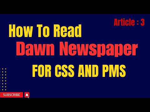 How To Read Dawn Newspaper With Urdu Translation For CSS and PMS ?