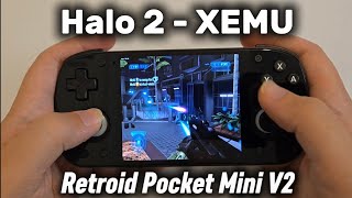 Halo 2 Retroid Pocket Mini V2 gameplay test Rocknix XEMU