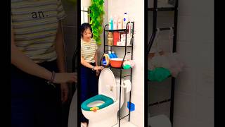 "No-Drill Foldable Bathroom Shelf 🔧 | Smart Appliances,New Gadgets, Home Gadgets,Inventions🙏#shorts