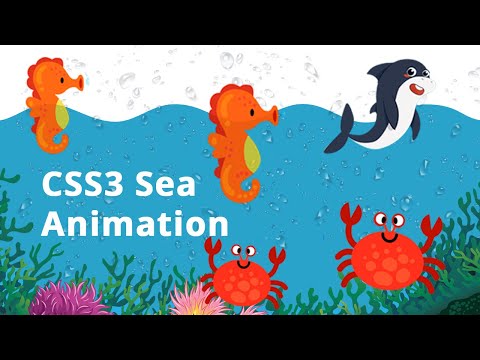 CSS Sea Animation Tutorial || CSS Animation || CSS3 Animation ||  CSS Animation Tutorial