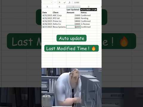 Excel Auto Update Last Modified Date  Game Changing Excel Hack! 🔥 #excelvbaguide #excelforbeginners
