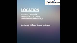 Hiring Scrum Master / Project Manager | 3–6 Yrs Exp | Bangalore | Adwitiya Consulting