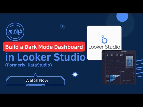 Google data studio tutorial tamil - Dark Mode GA4 Dashboard  #lookerstudio  #googledatastudio