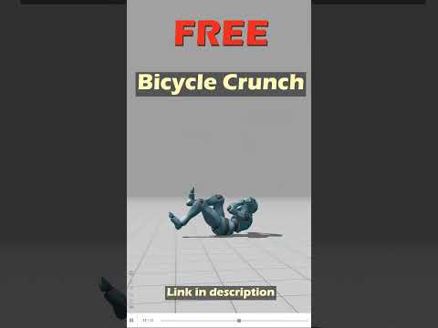 Bicycle Crunch. Free Mixamo animation for Daz Studio's Genesis 9.