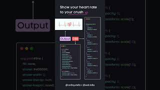 Show your heart ❤️rate with your crush 🥰css heart pulse animation 💗💓 css heart #coding #teckwith