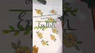 front page design  #calligraphy #tutorial #school #project  #reel#frontpagedesignforschoolproject