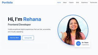 Build a Complete Responsive Personal Portfolio Website using HTML CSS JavaScript