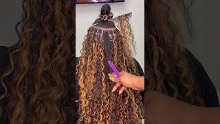 KNOTLESS GODDESS BRAIDS USING HUMAN HAIR by @QueenssLoungeQL  #bohoboxbraids  #youtubeshorts #fyp