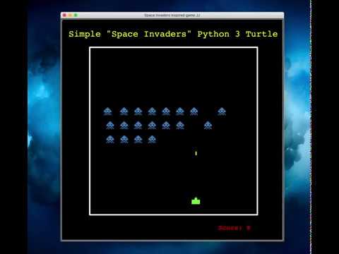 Simple "Space Invaders" with python 3 and Turtle