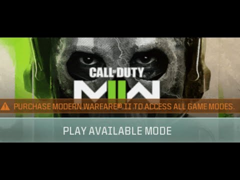 Fix COD Modern Warfare II Error Purchase Modern Warfare II To Access All Game Modes(Game Pass Users)