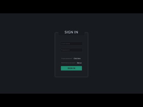 3D Animated Login Form Design using HTML, CSS & JS