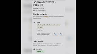 Software Tester#fresher #experienced #getemployed #youtubeshorts #softwaretestingjobs #qajobs