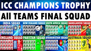 ICC Champions Trophy 2025 All teams Final Squad | All Team Squads ICC Champions Trophy 2025