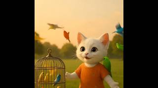 Poor Cat birds emotional 😭 and beautiful story ❤️ #poorcat #ai #cuteanimals #usacat