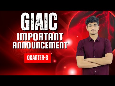 GIAIC important announcement