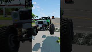 CARS & Tractor vs Speed Bumps - Beamng.Drive #shorts #car #bus #tractor #jcb