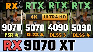 rx 9070 xt vs rtx 4080 vs RTX 5070 DLSS4 vs RTX 5080 vs RTX 5090 DLSS4 vs 9070xt  FSR 4 gaming leaks