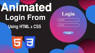 Animation Login Form HTML & CSS l CSS Login Form Design l Login From In HTML & CSS l css idea