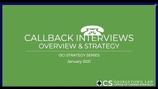Callback Presentation (Jan 2021)