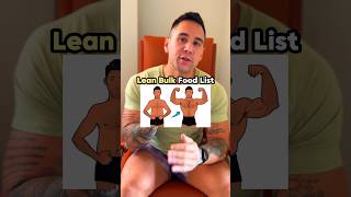 Lean Bulking Food List🔥🍱 #leanbulk #gym