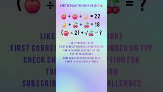 Can You Solve This Fruit Maths Puzzle? #mathriddle