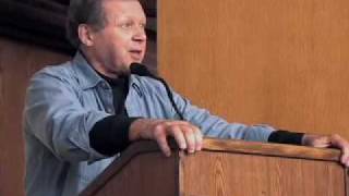 Father Roy Bourgeois speaks at the Not Just Change, But Justice Panel