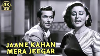 Jaane Kahan Mera Jigar Gaya Ji [4K] Song : Johnny Walker, Mohd Rafi | Mr and Mrs 55 | Evergreen Song