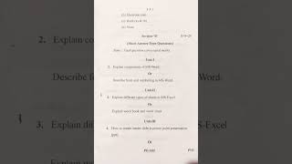 MCBU University PGDCA Exam Paper Dec 2022 | Old Paper #mcbu #pgdca