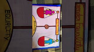 gender equality poster #easy#drawing#viral#trending#equality has no gender #ytshorts