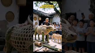Impression AI bamboo weaving crafts Folk crafts Intangible cultural heritage Master in folk bamboo