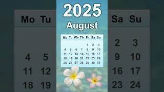 August 2025 Calendar
