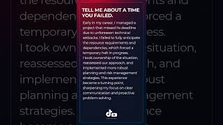 Tell me about a time you failed #Shorts #InterviewTips  #jobinterview #jobhunting #interview