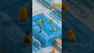 Tiny Workers in the Frozen Ice World ❄️🧊 | Satisfying Short #oddlysatisfying #shortvideo