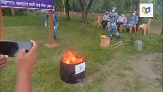 ভোলায় প্রায় ৫ কোটি টাকা মূল্যের মাদকদ্রব্য ধ্বংস করেছে কোস্ট গার্ড।