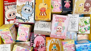 56 minutes of PopMart mystery surprise blind boxes toys ASMR Unboxing Satisfying Sounds No Talking