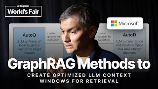 GraphRAG methods to create optimized LLM context windows for Retrieval — Jonathan Larson, Microsoft