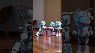 #present#youtubeshorts#tinyrobots#miniatureworld #satisfyingvideo #aianimation#minimagic#dreamcity